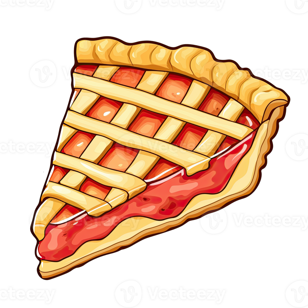 Apple Pie Slice with Crust png