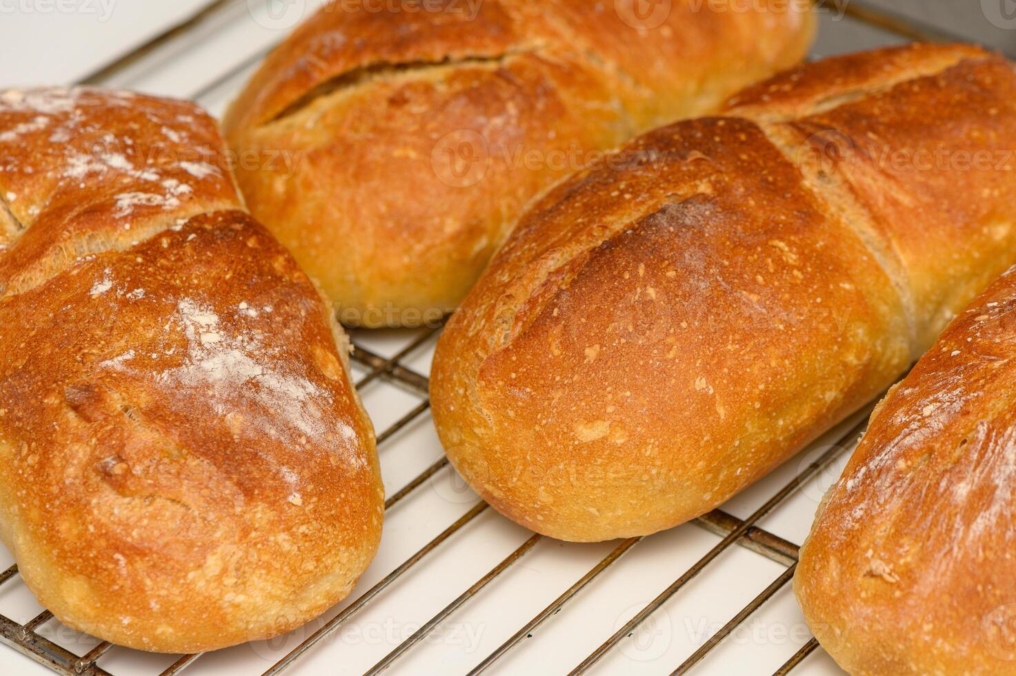 Homemade Bread on Rustic Kitchen photo