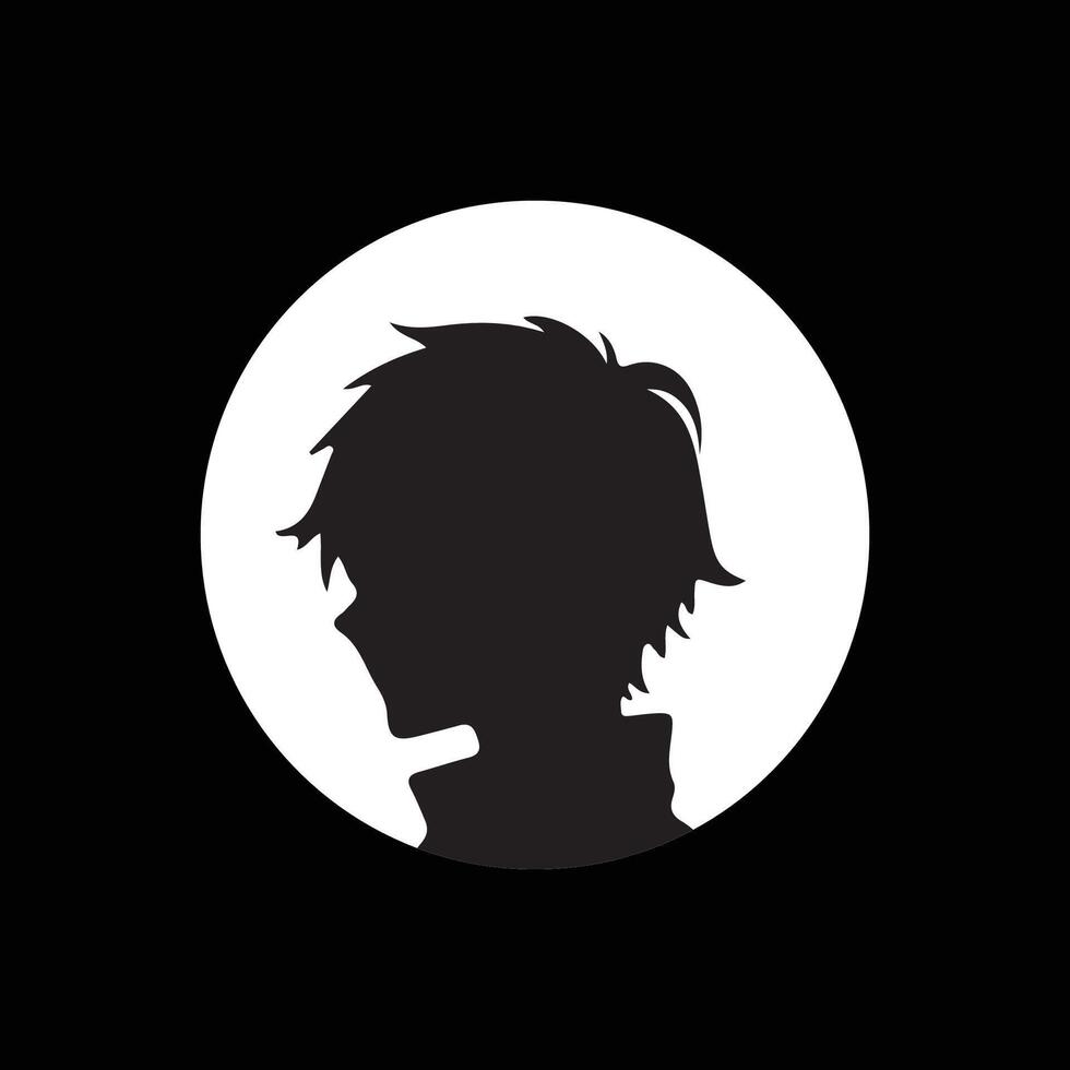 Cool Anime Boy Profile Portraits symbol vector