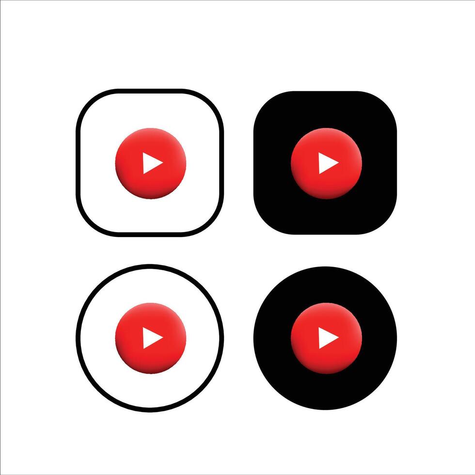 youtube logo icon illustration vector