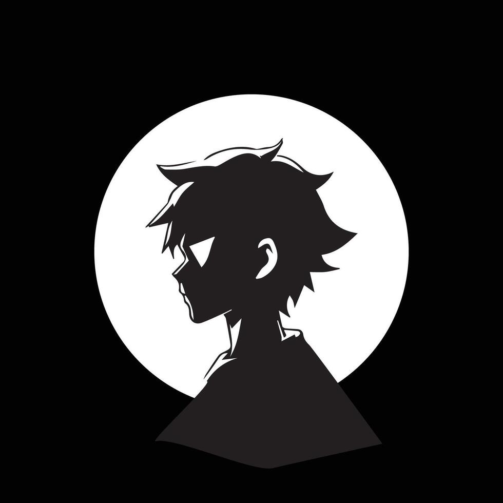 Cool Anime Boy Profile Portraits vector