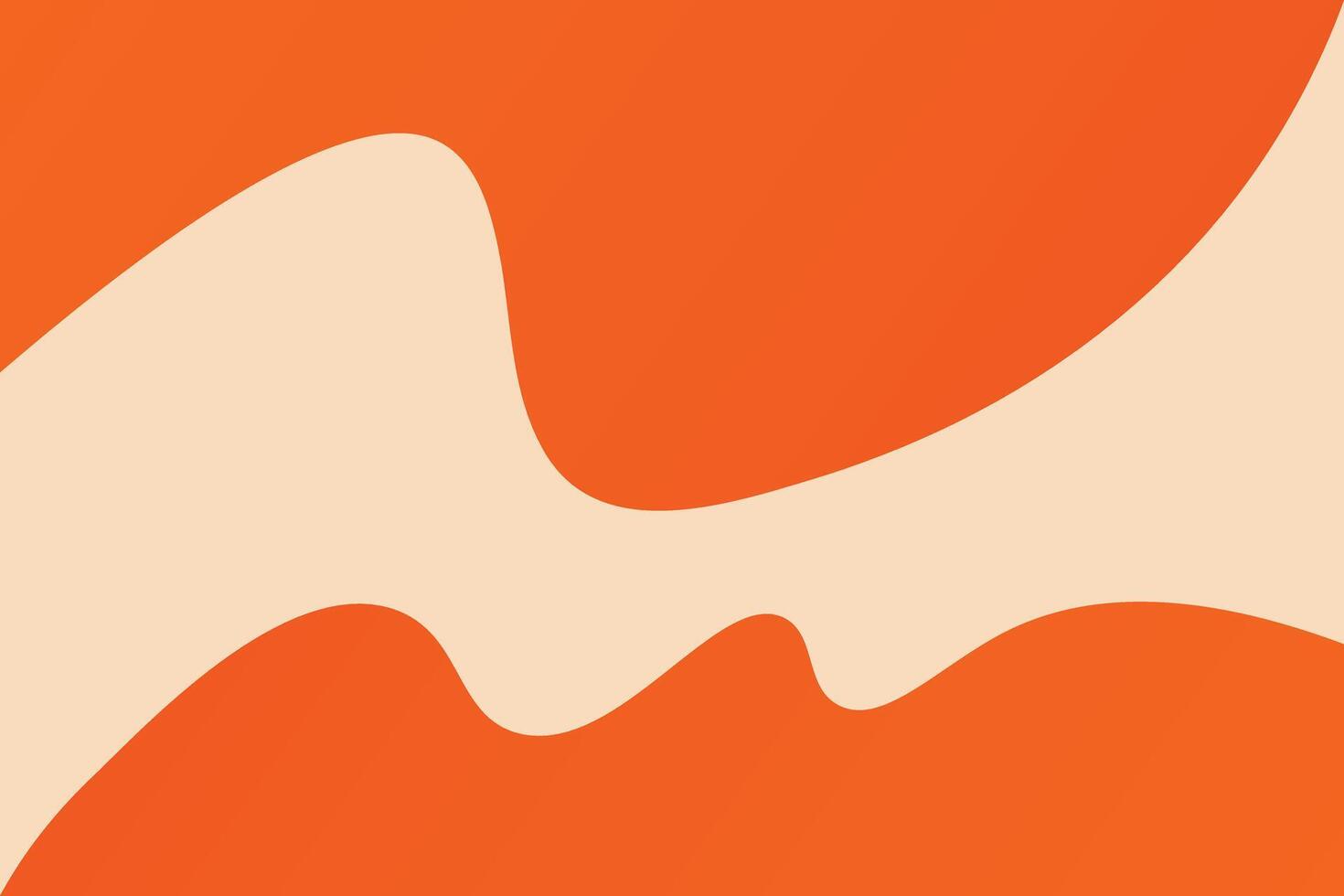 Abstract background with orange curved waves shapes effect wallpaper. vector