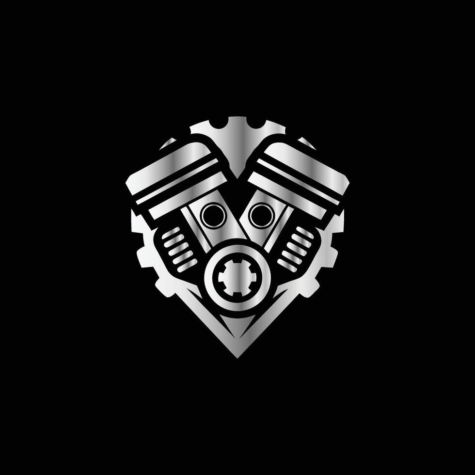 a logo for a motorcycle engine vector
