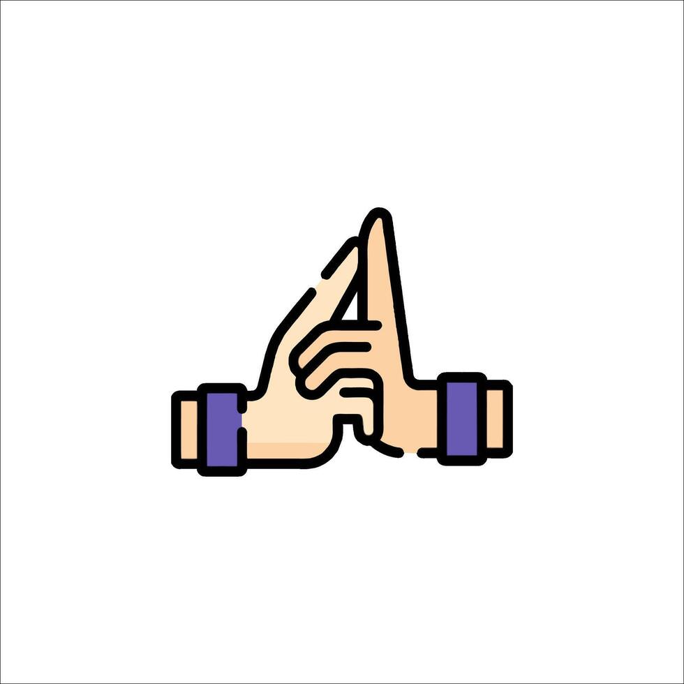 A hand gesture with a finger up and a hand gesture vector