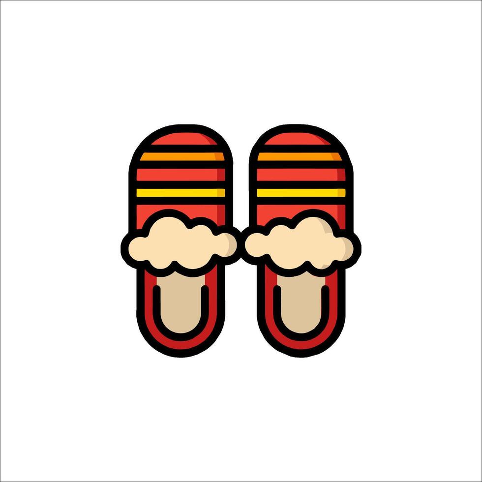 A pair of slippers with a cloud on them vector