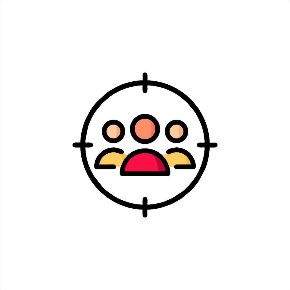 A logo for a team of people in a target vector