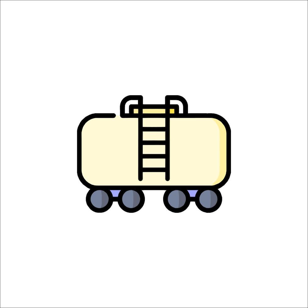 A train with a ladder icon on a white background vector