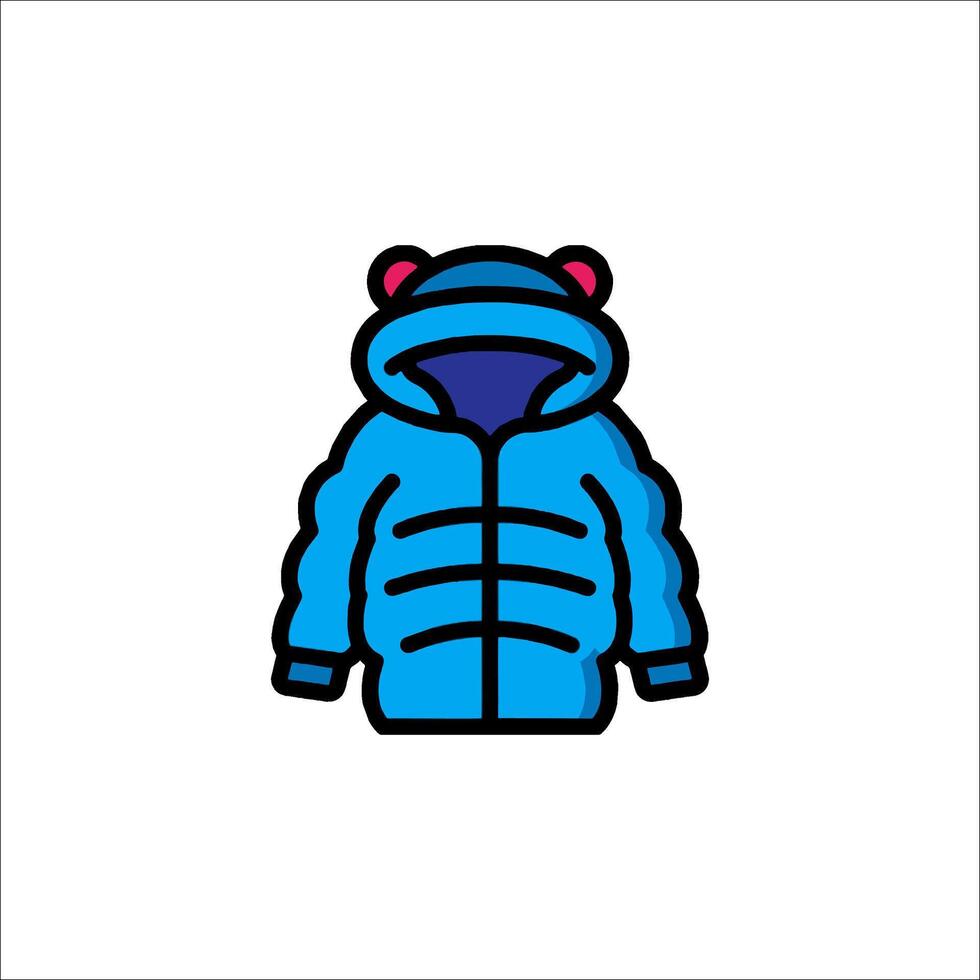 A blue jacket with a bear head on it vector