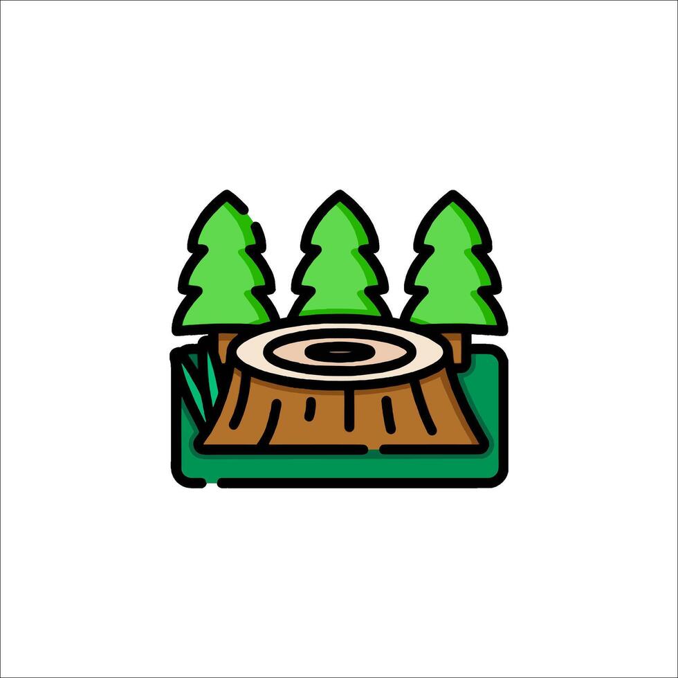 Logging icon illustration vector