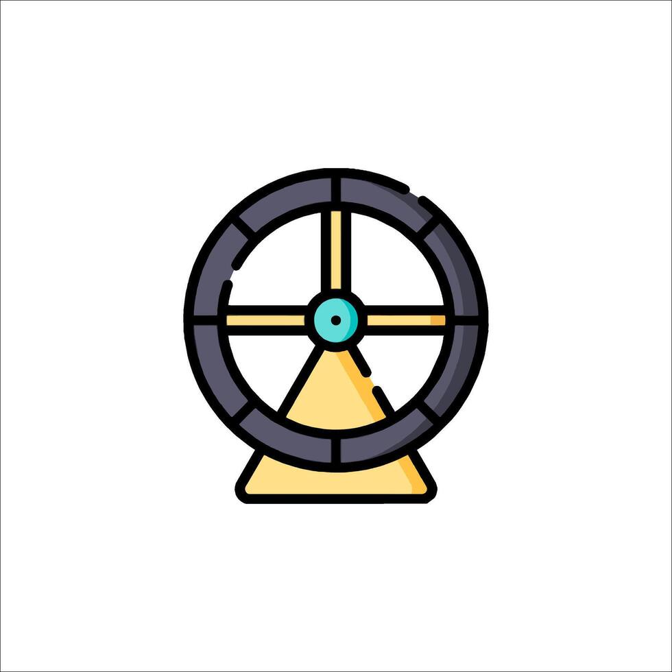 A wheel icon on a white background vector