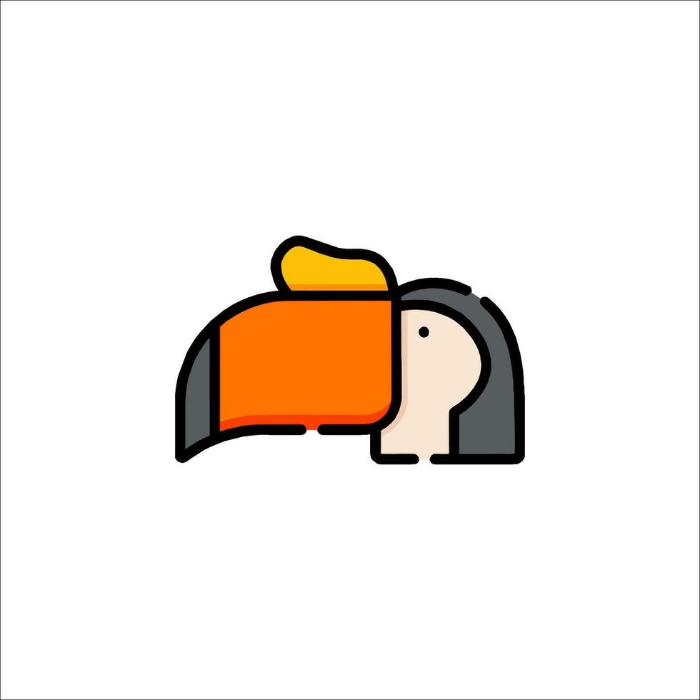 A toucan bird icon on a white background vector