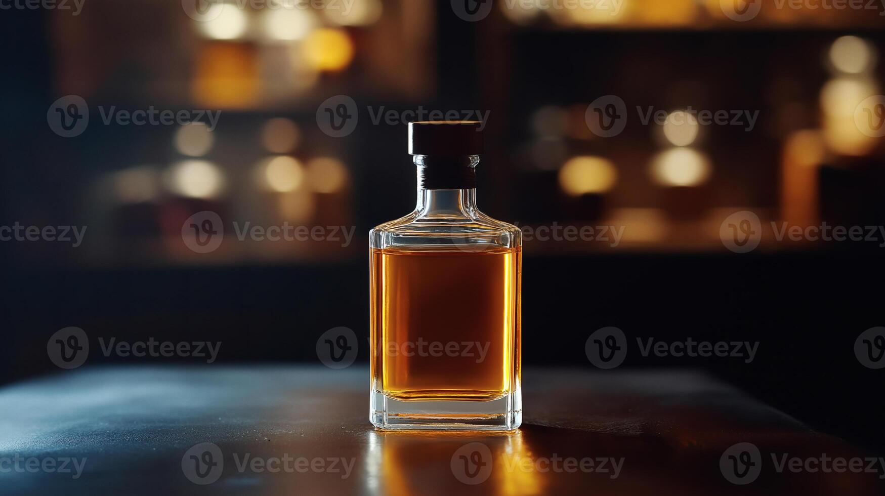Premium Liquor Bottle in Low Light photo