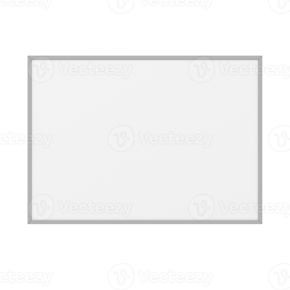 Whiteboard panel isolated on transparent background png