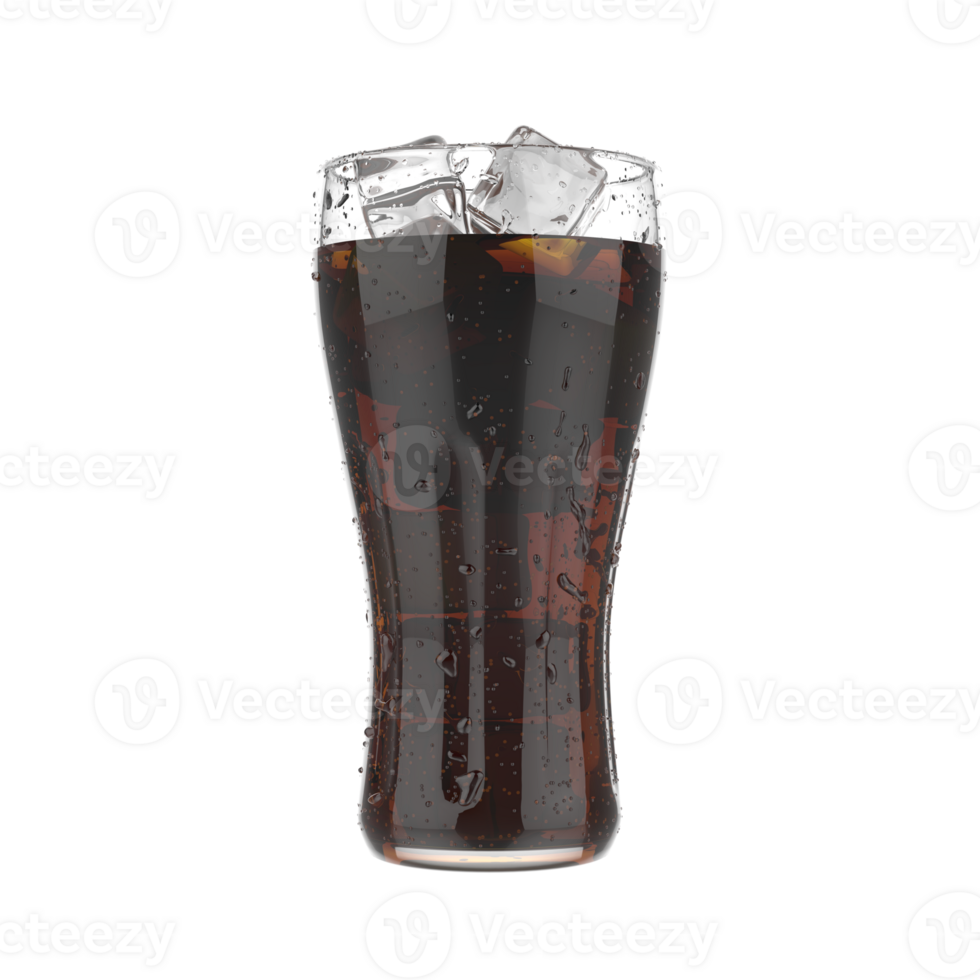 Cold Cola Glass isolated on transparent background png