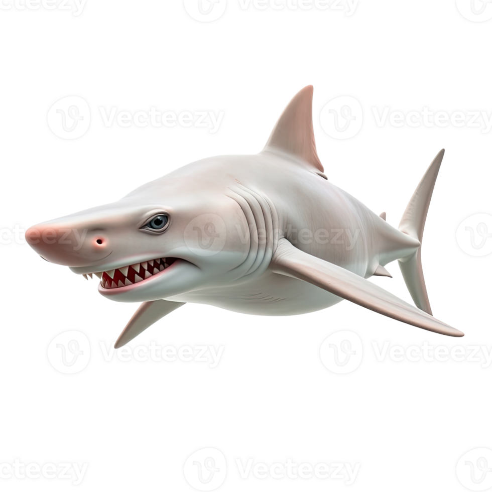 Detailed Ocean Predator Artwork Featuring a Powerful Shark in Dynamic Motion png