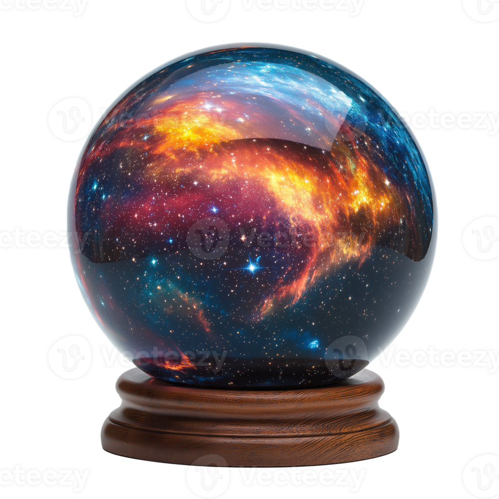 Glowing Galactic Hologram . Sci-Fi Design on Transparent Background png