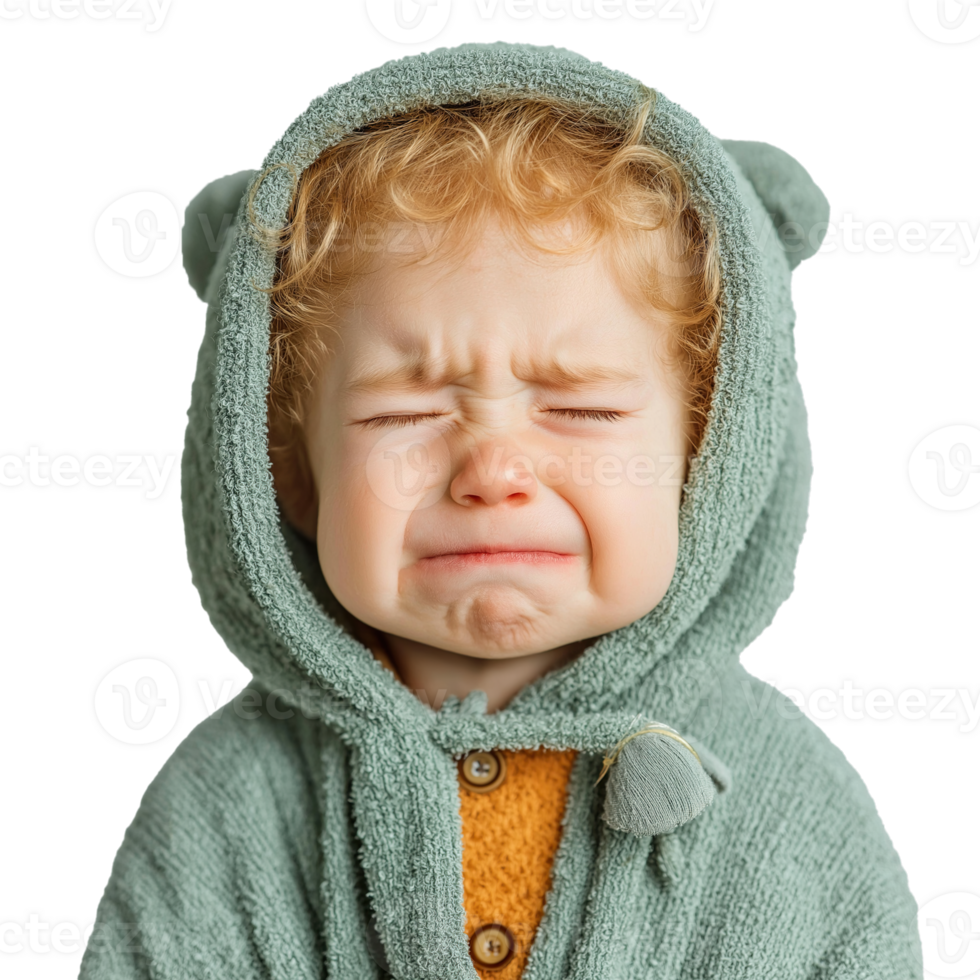 Cute Baby Crying Isolated on Transparent background png