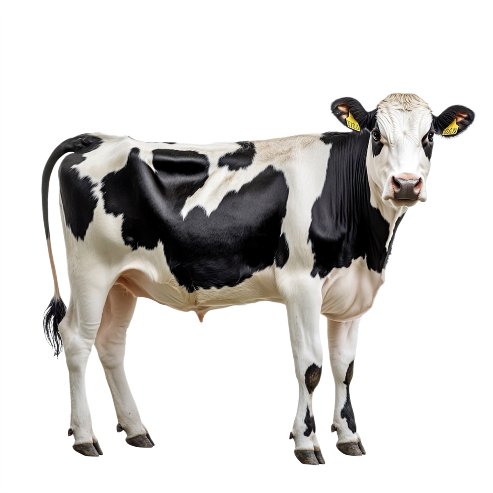 A cow side view isolated on transparent background png