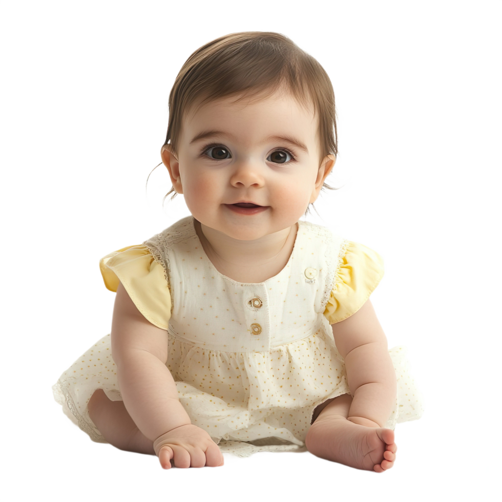 Baby girl isolated on transparent background png
