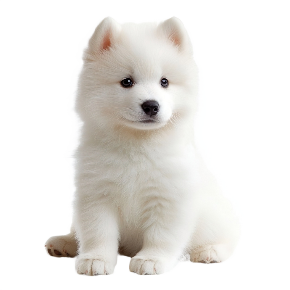 Baby Samoyed isolated on transparent background png