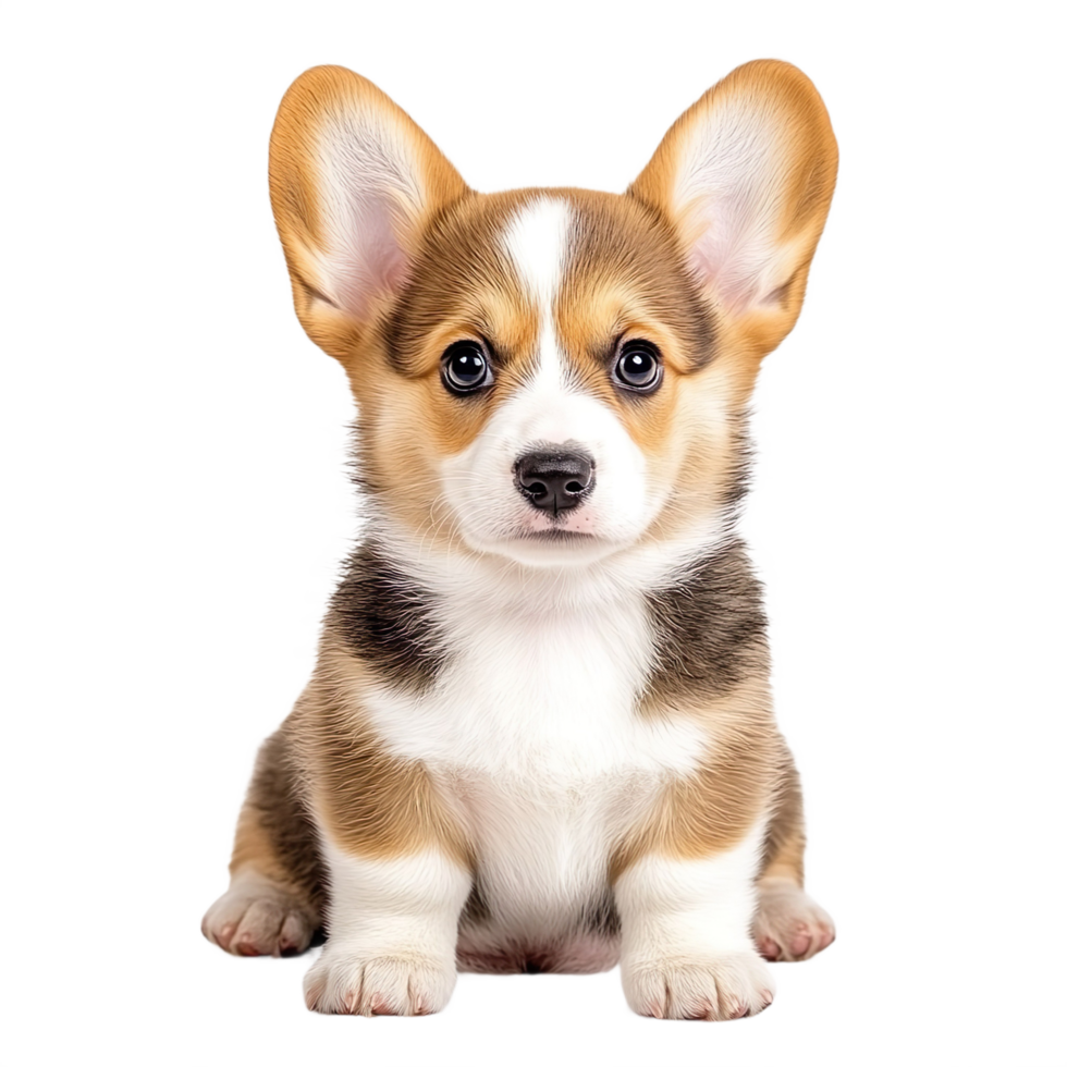 Corgi puppy isolated on transparent background png