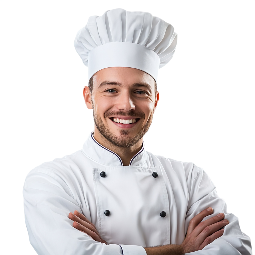 Chef smiling isolated on a transparent background png