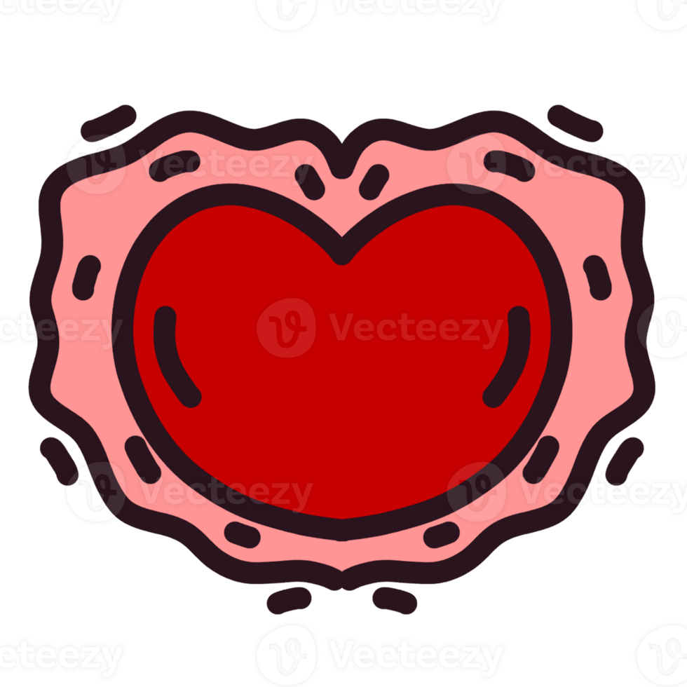 Heart icon in a black background png