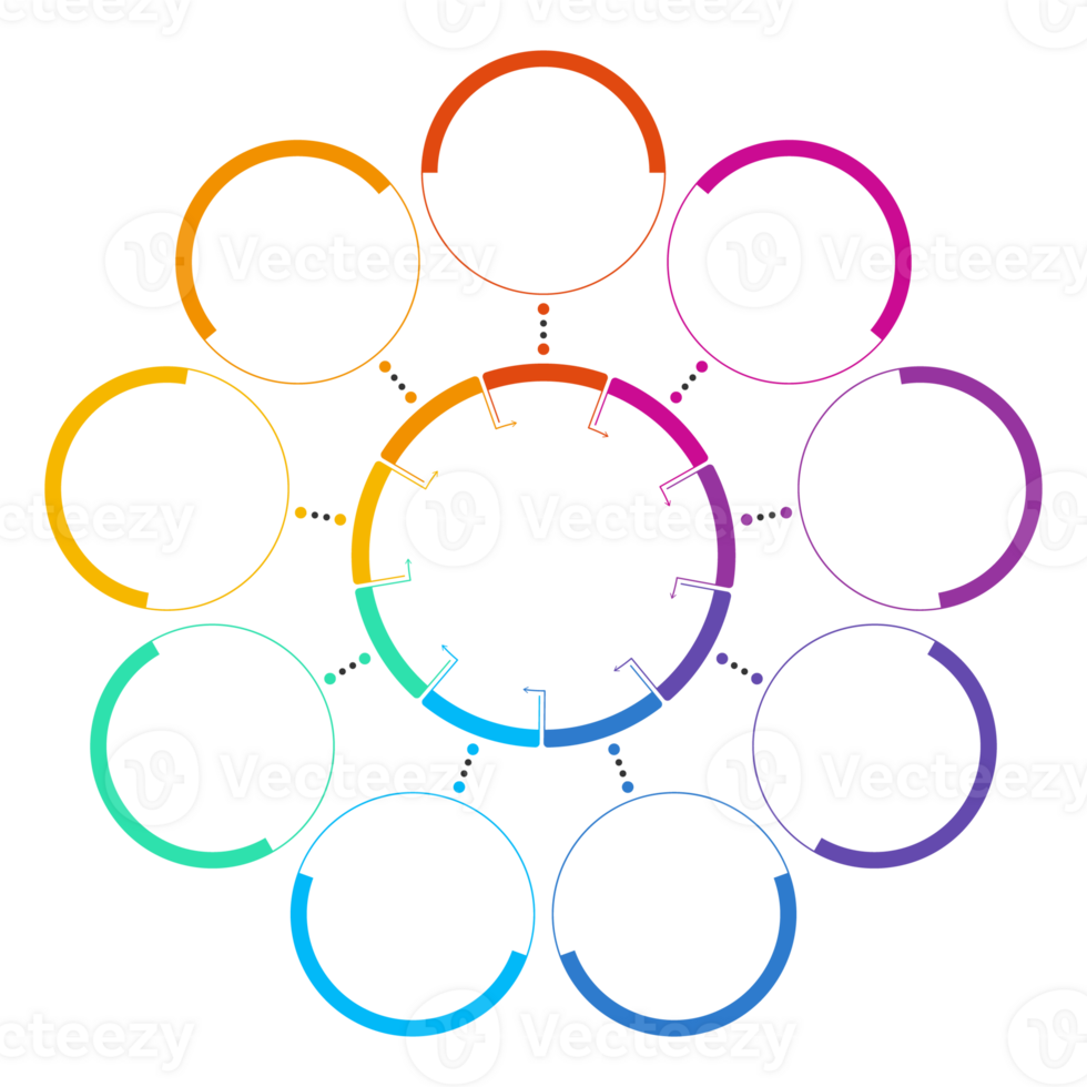 Infographic nine steps, process or options. png