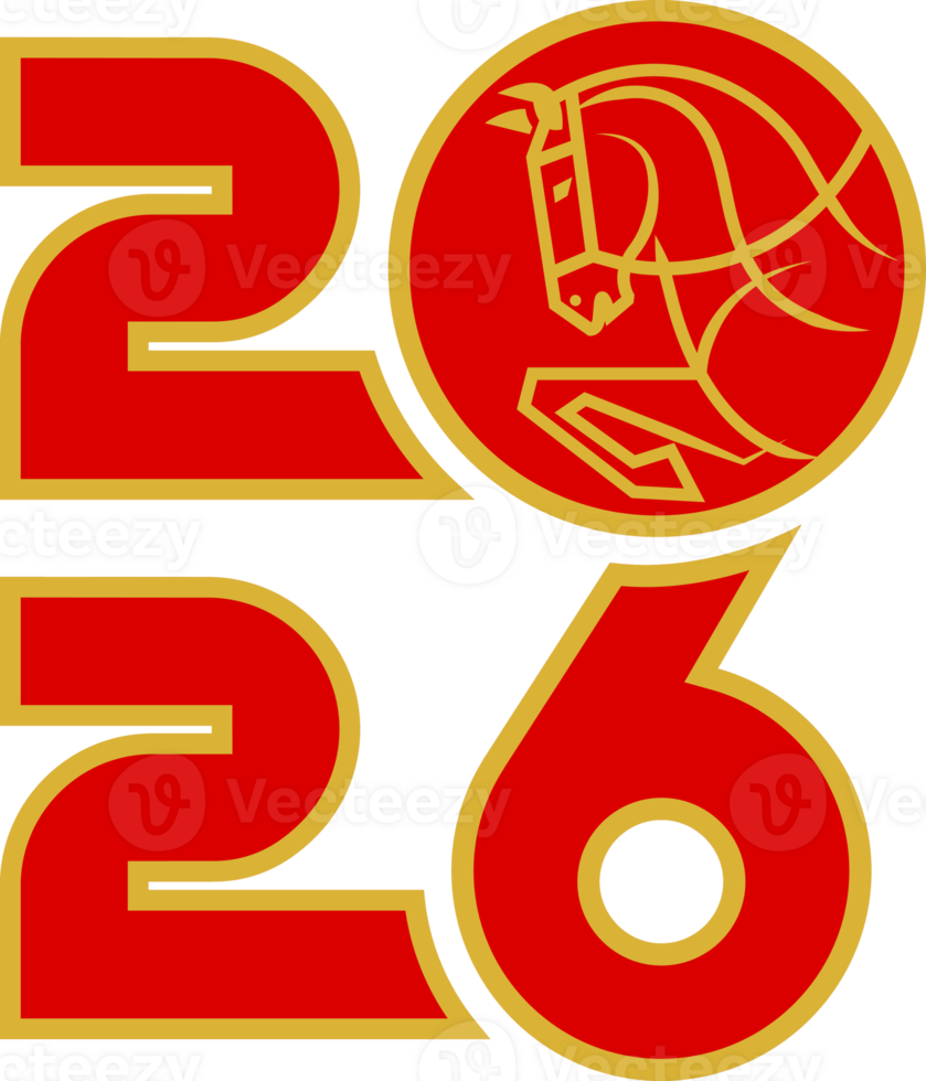 2026, year of Horse, simple design png