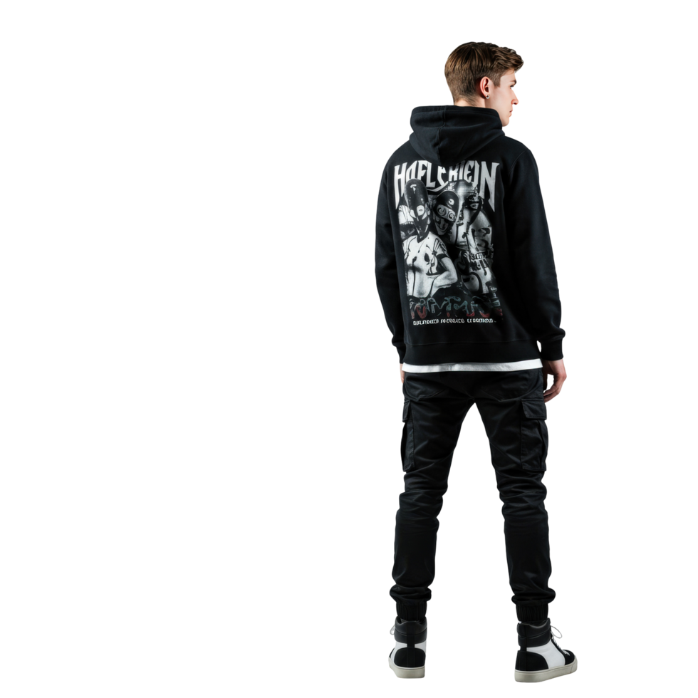 Man look from behind png