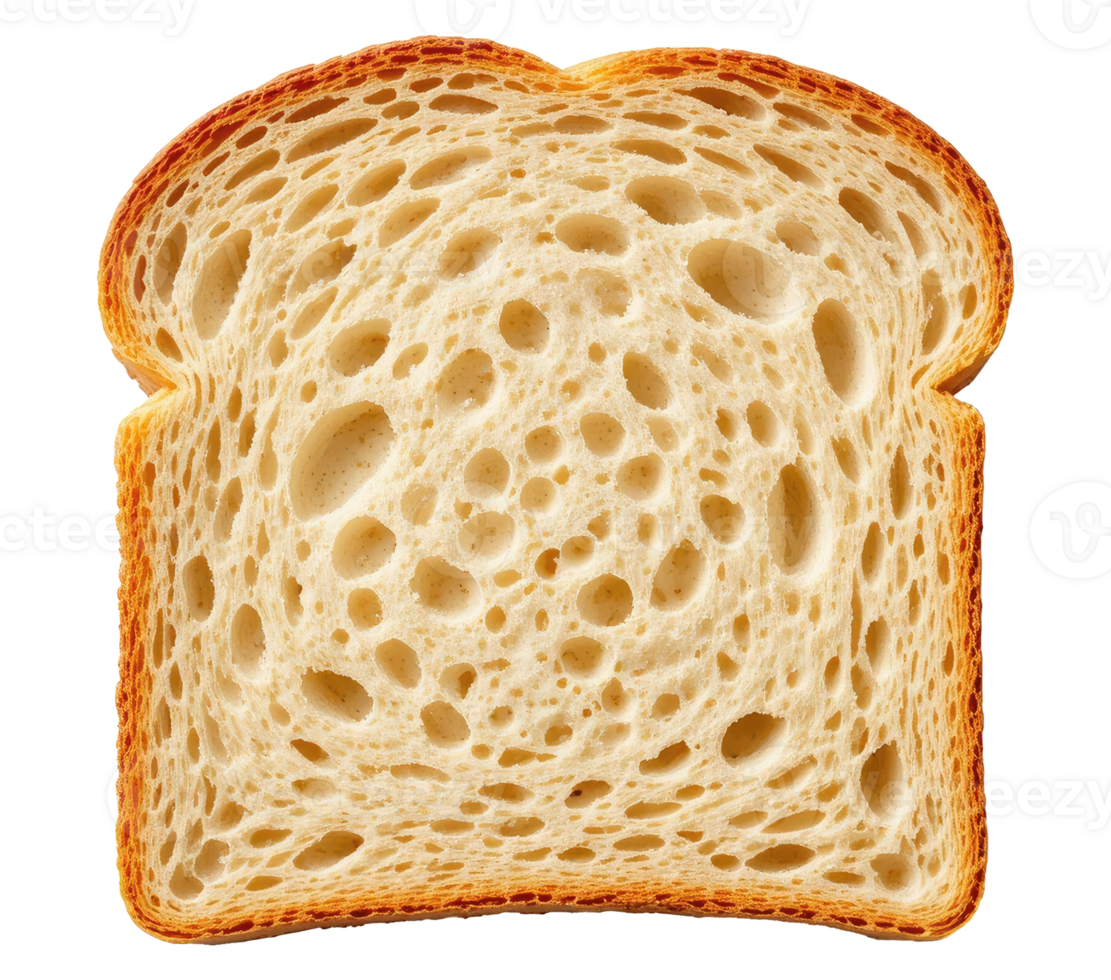 Classic Sandwich Bread Slice Cut and Isolated png