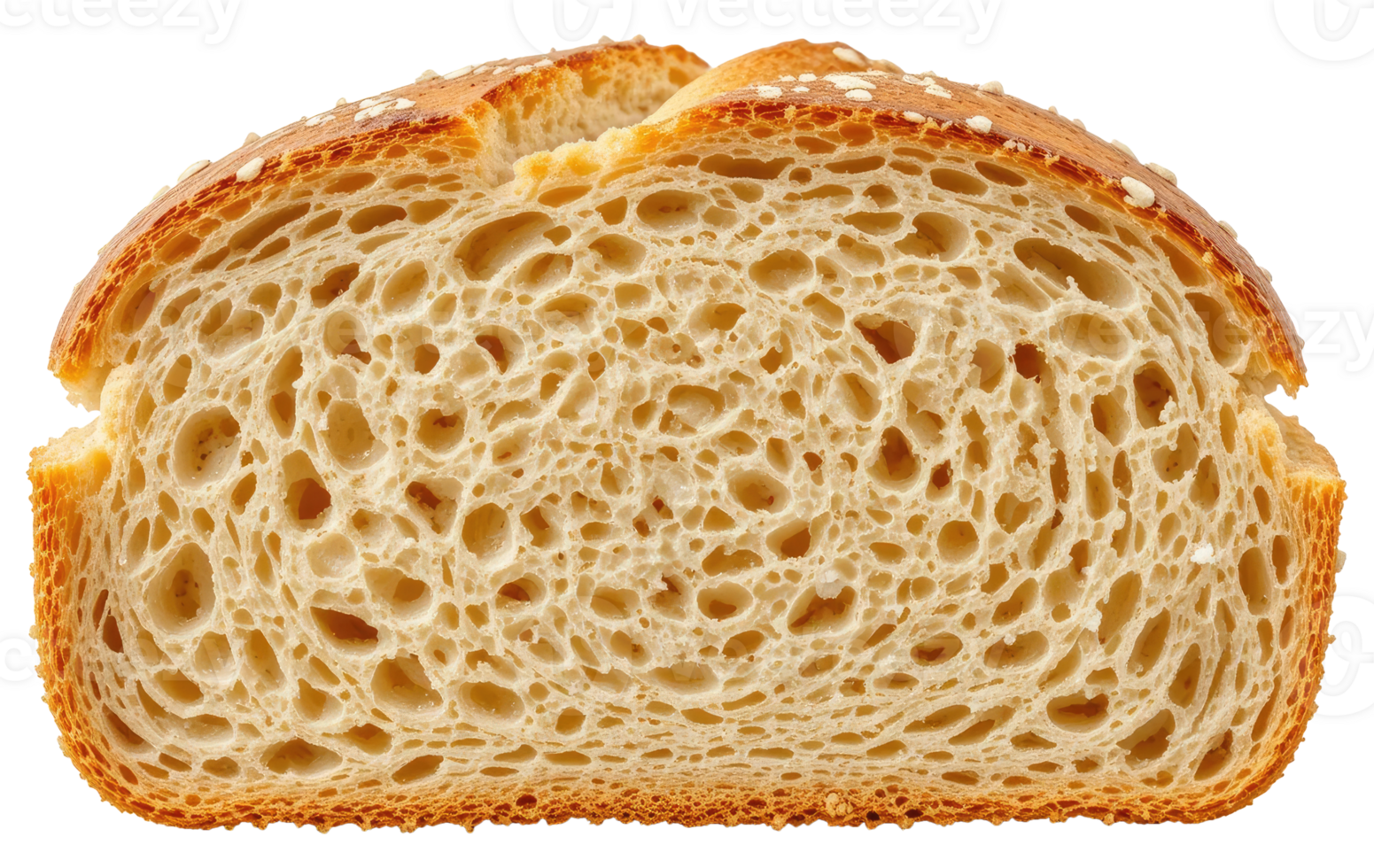 Bakery Bread Slice with Light Texture Isolated png