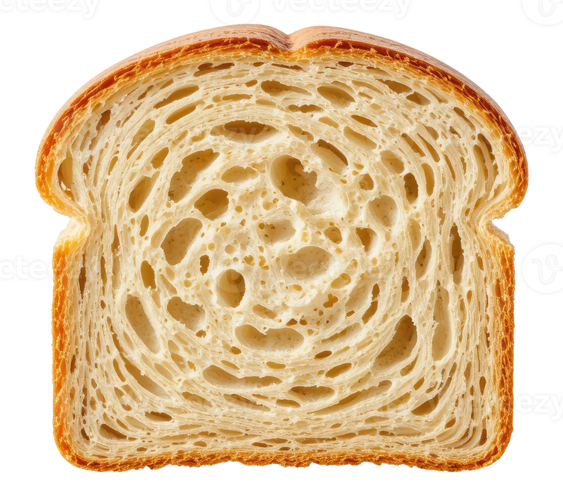 Whole Wheat Bread Slice Isolated on Transparent Background png