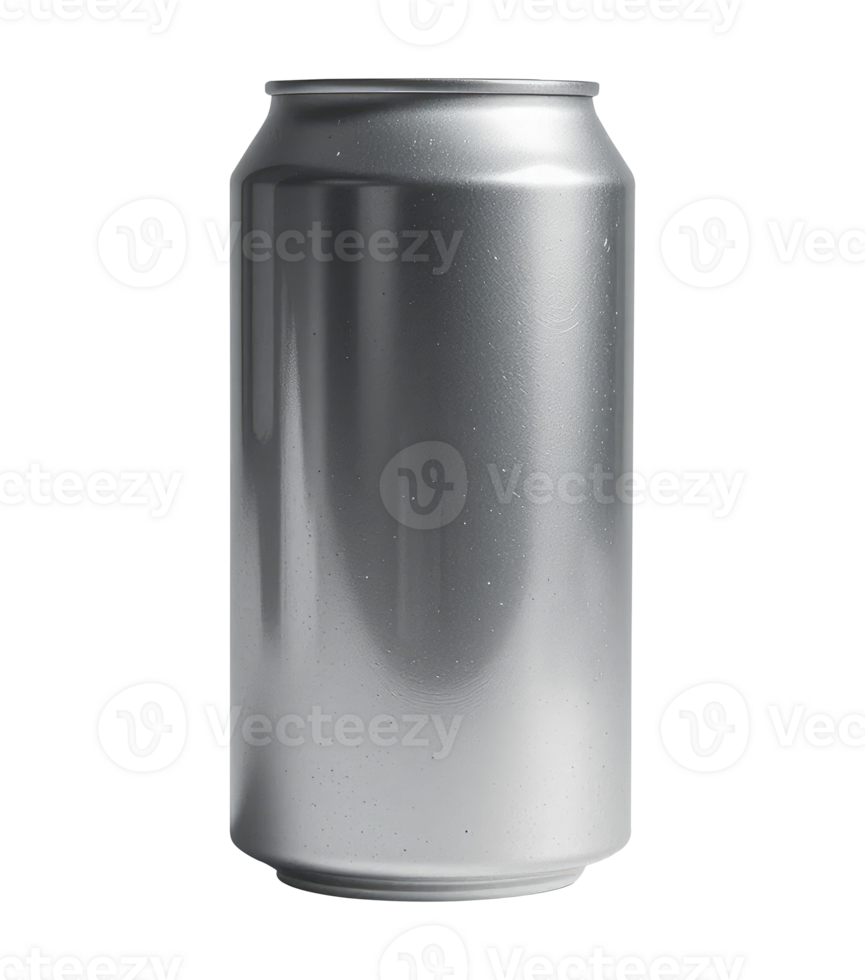 Metallic Soda Can Template, Realistic Beverage Mockup. png