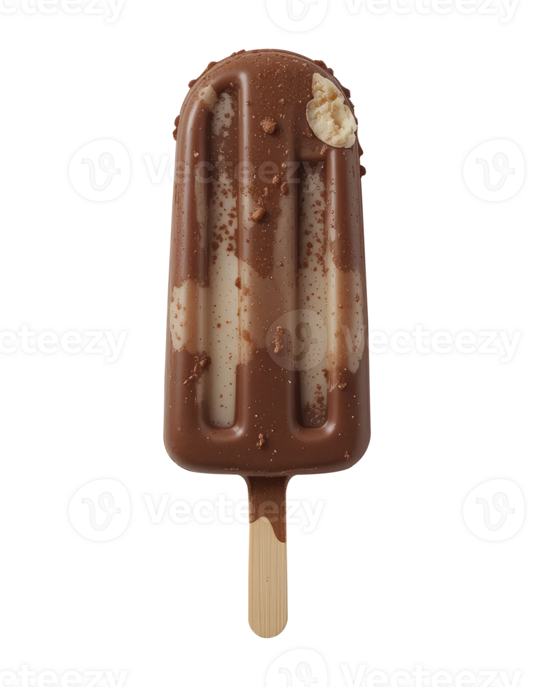 Chocolate Popsicle Ice Cream Bar for Packaging or Advertising Design png