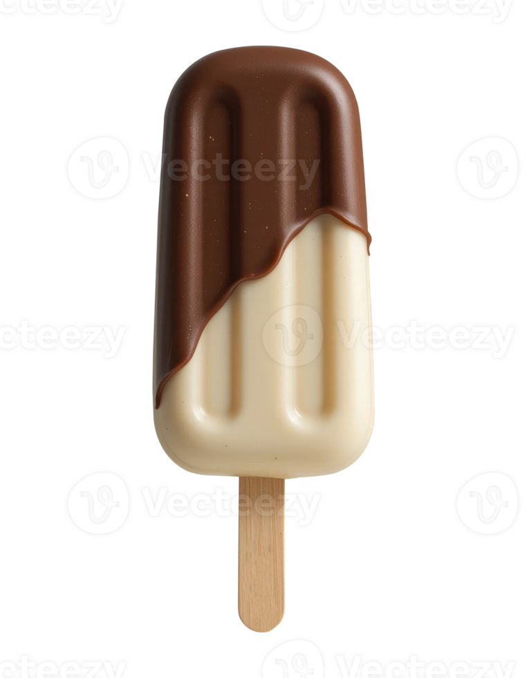 Delicious Chocolate Ice Cream Bar Mockup on Transparent Background png