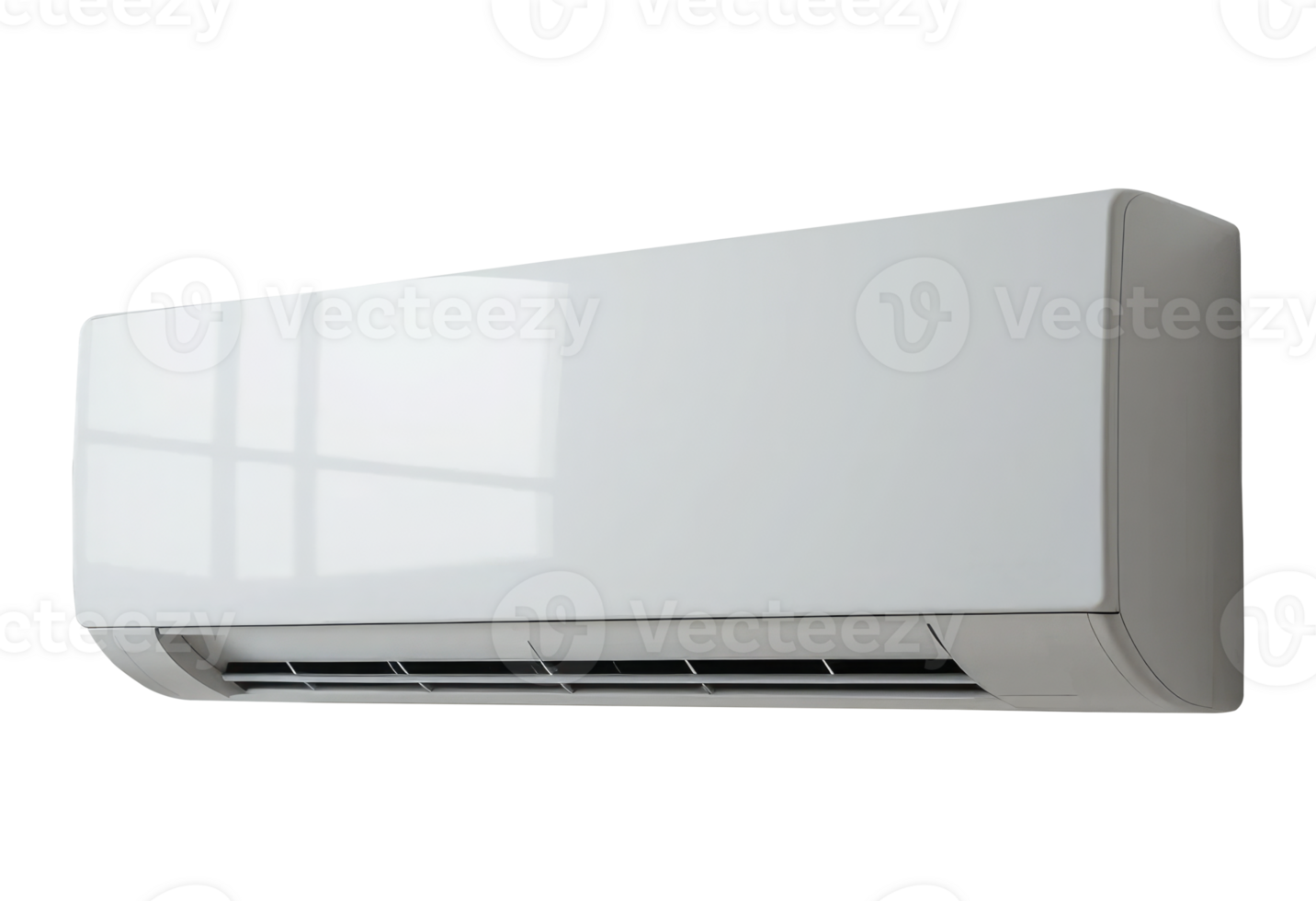 Wall Mounted Air Conditioning Unit with Transparent Background png