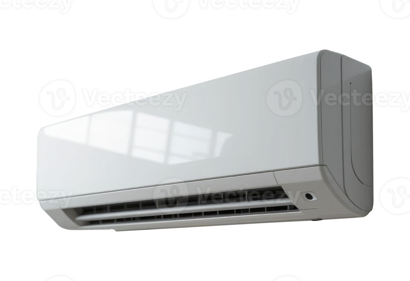 White Wall Mounted Air Conditioner Isolated on Transparent Background png