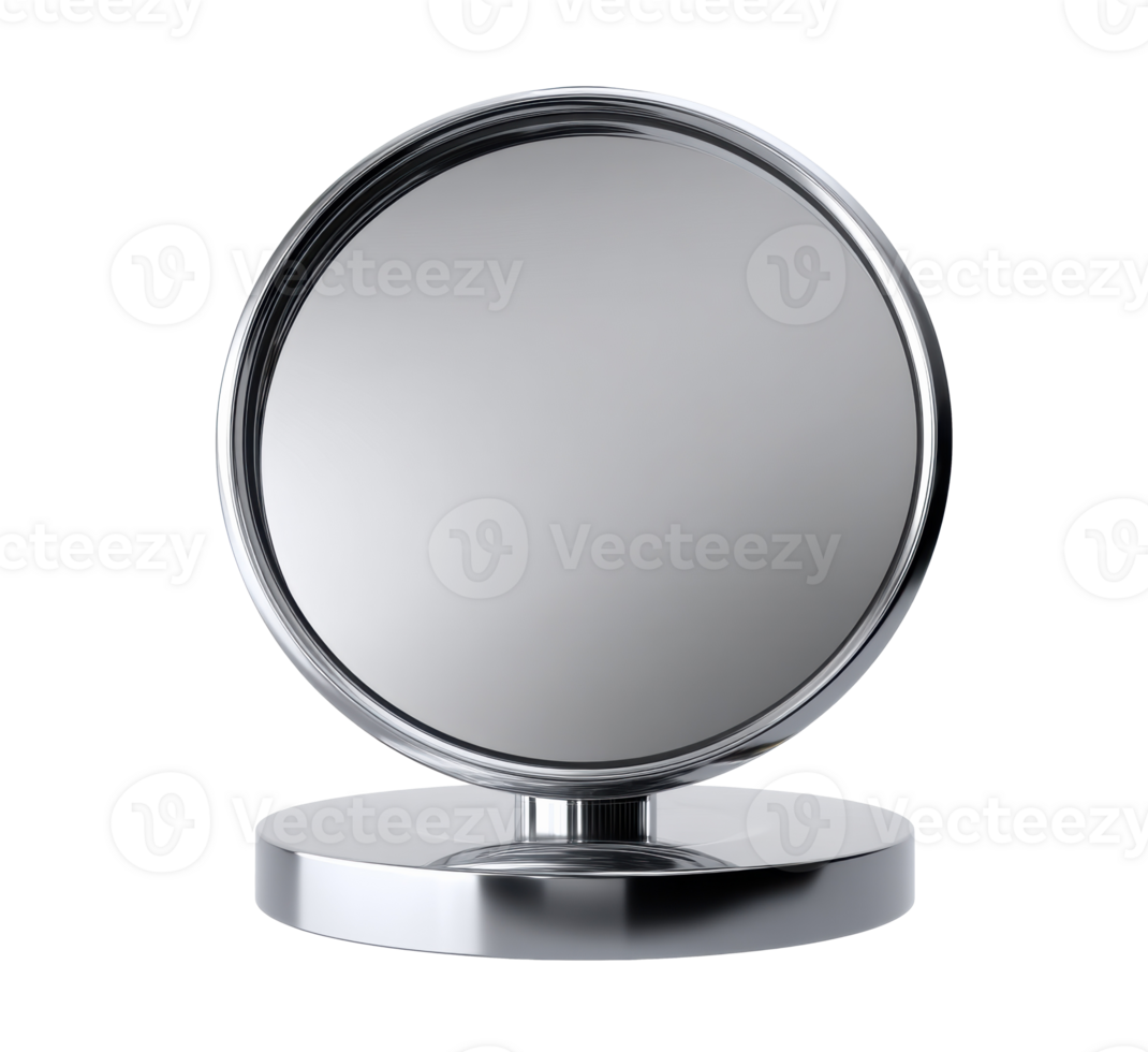 Modern circular mirror for home decor and makeup application png