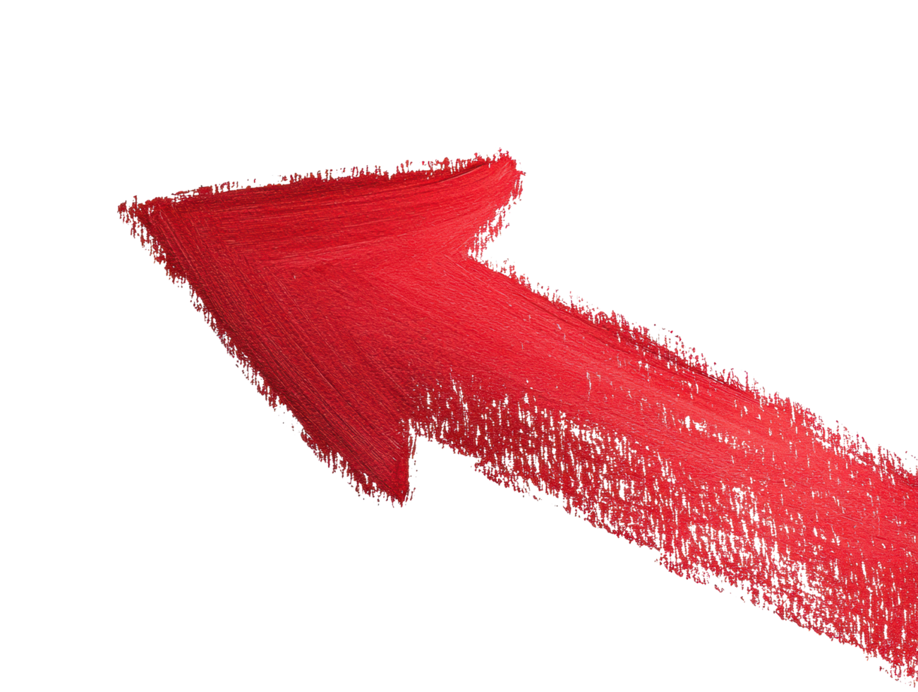 Expressive red arrow pointing upwards for motivation and direction png