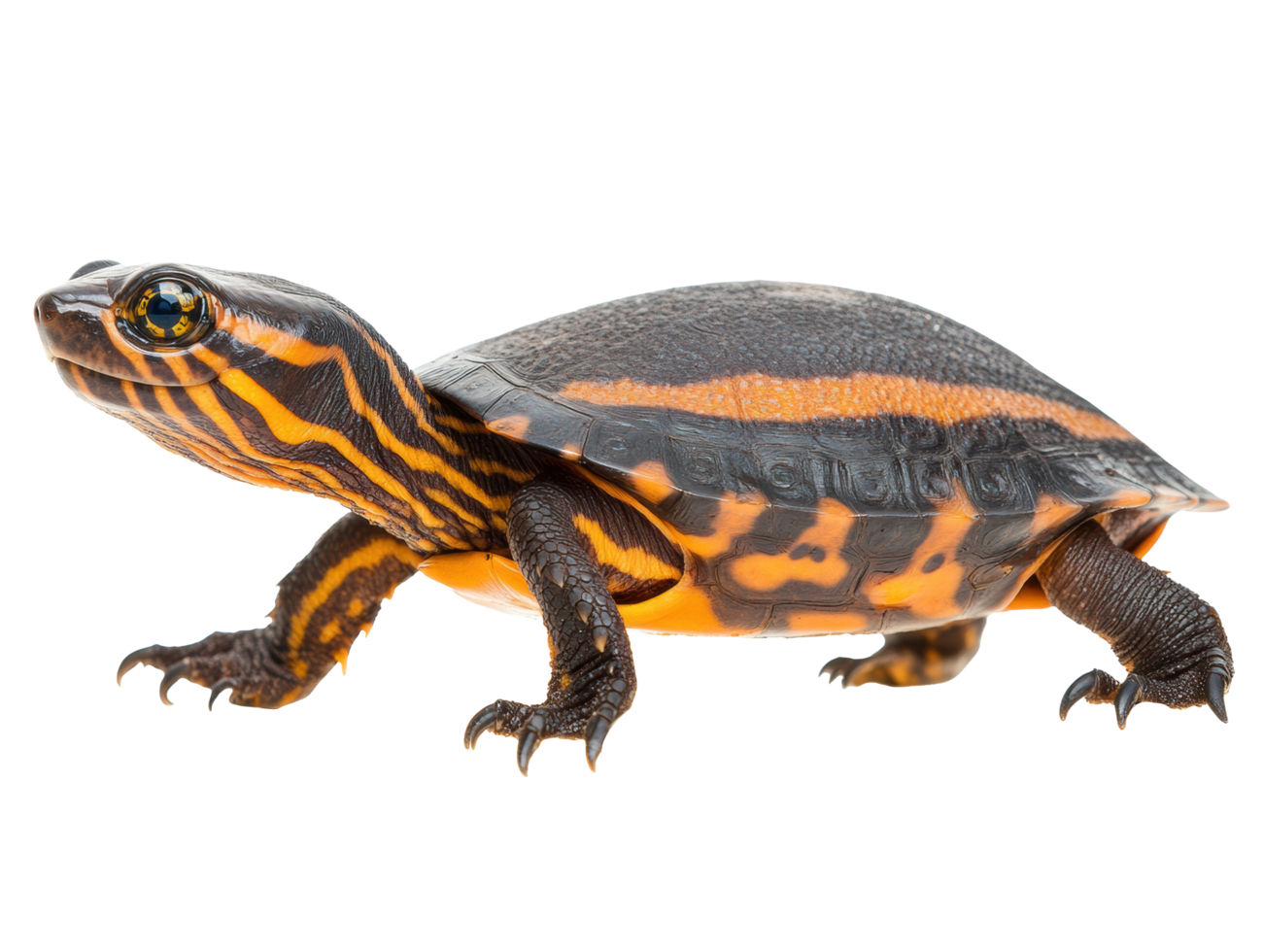 Eastern box turtle exploring its habitat in a natural setting png
