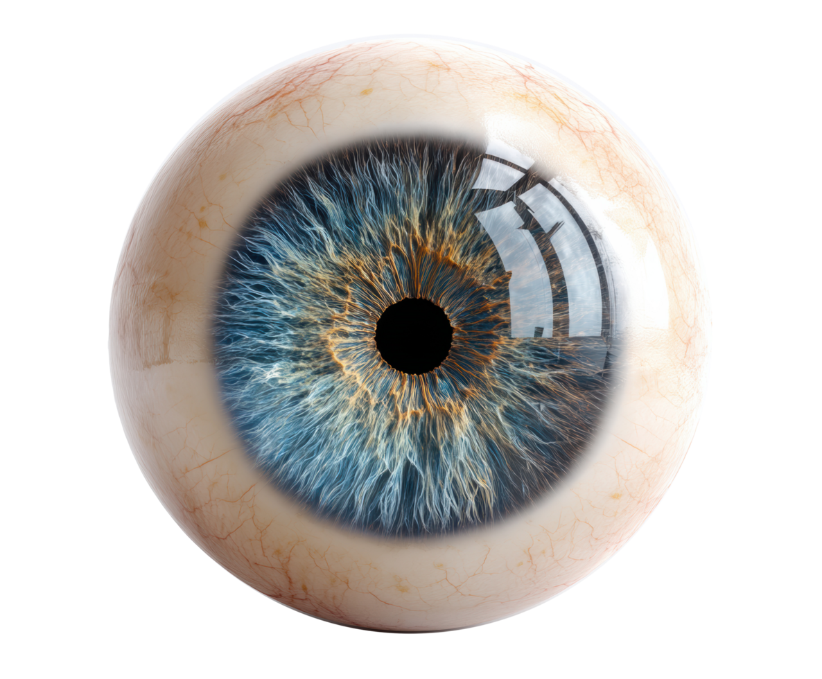 Captivating close-up of a human eye with intricate details png
