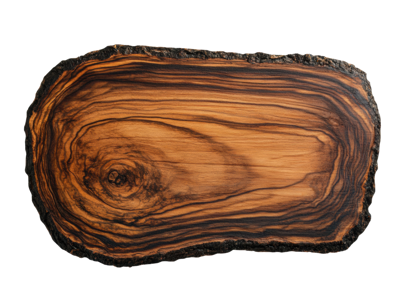 Natural wood slab with intricate grain patterns for home decor png