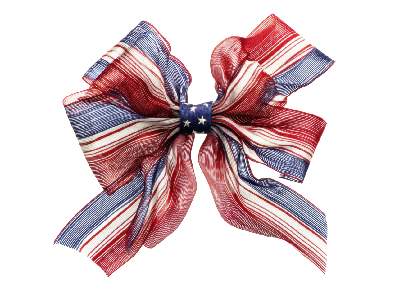 Decorative bow in red, white and blue for festive occasions png