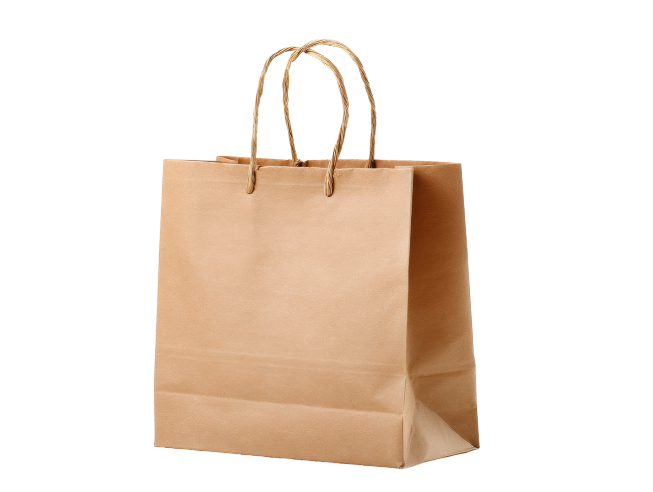 Simple paper bag for shopping and gift wrapping needs png