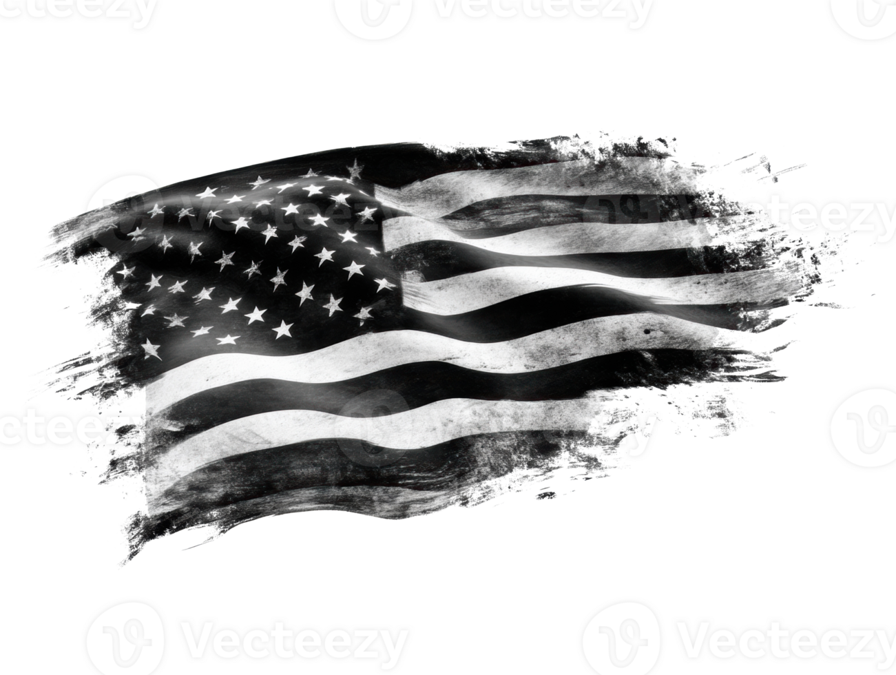 American flag artistic representation for decor and celebration png