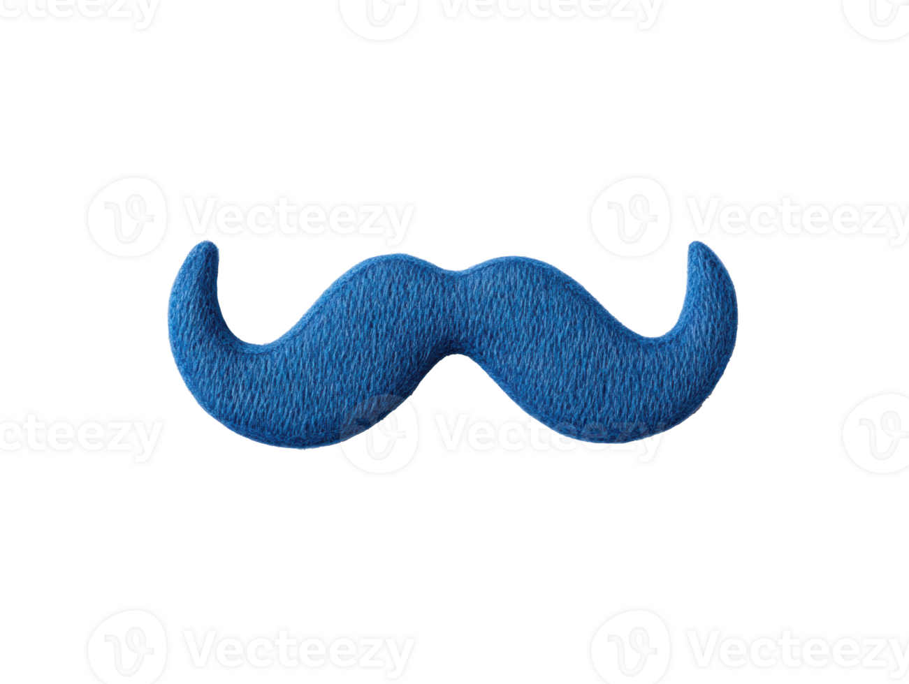 Creative blue mustache design for playful decor and events png