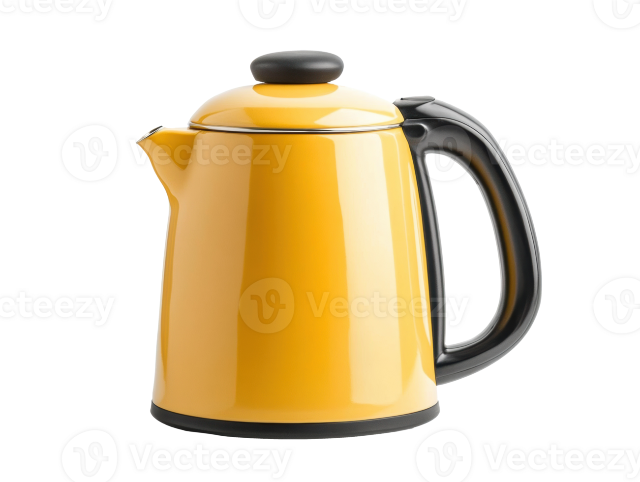 Bright yellow coffee pot for brewing fresh beverages at home png