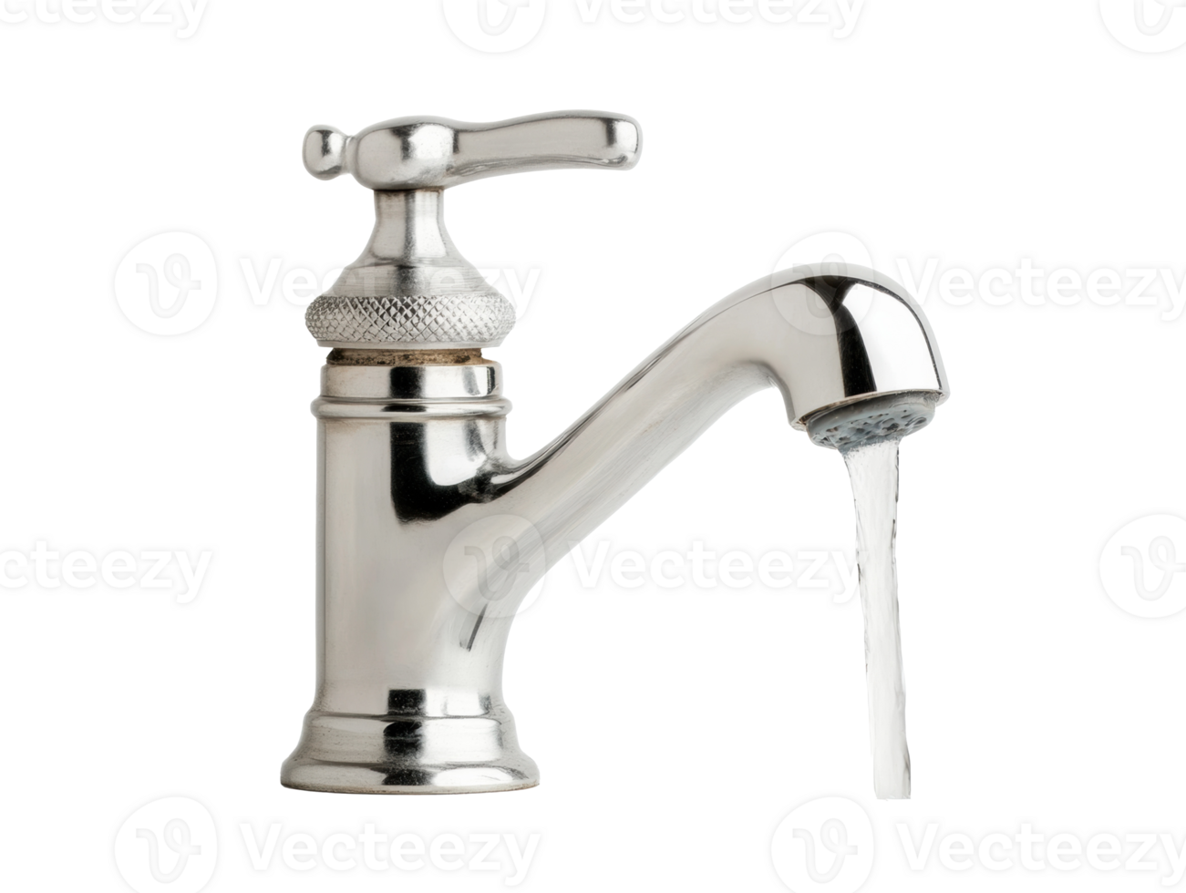 Modern bathroom faucet with flowing water for home design ideas png