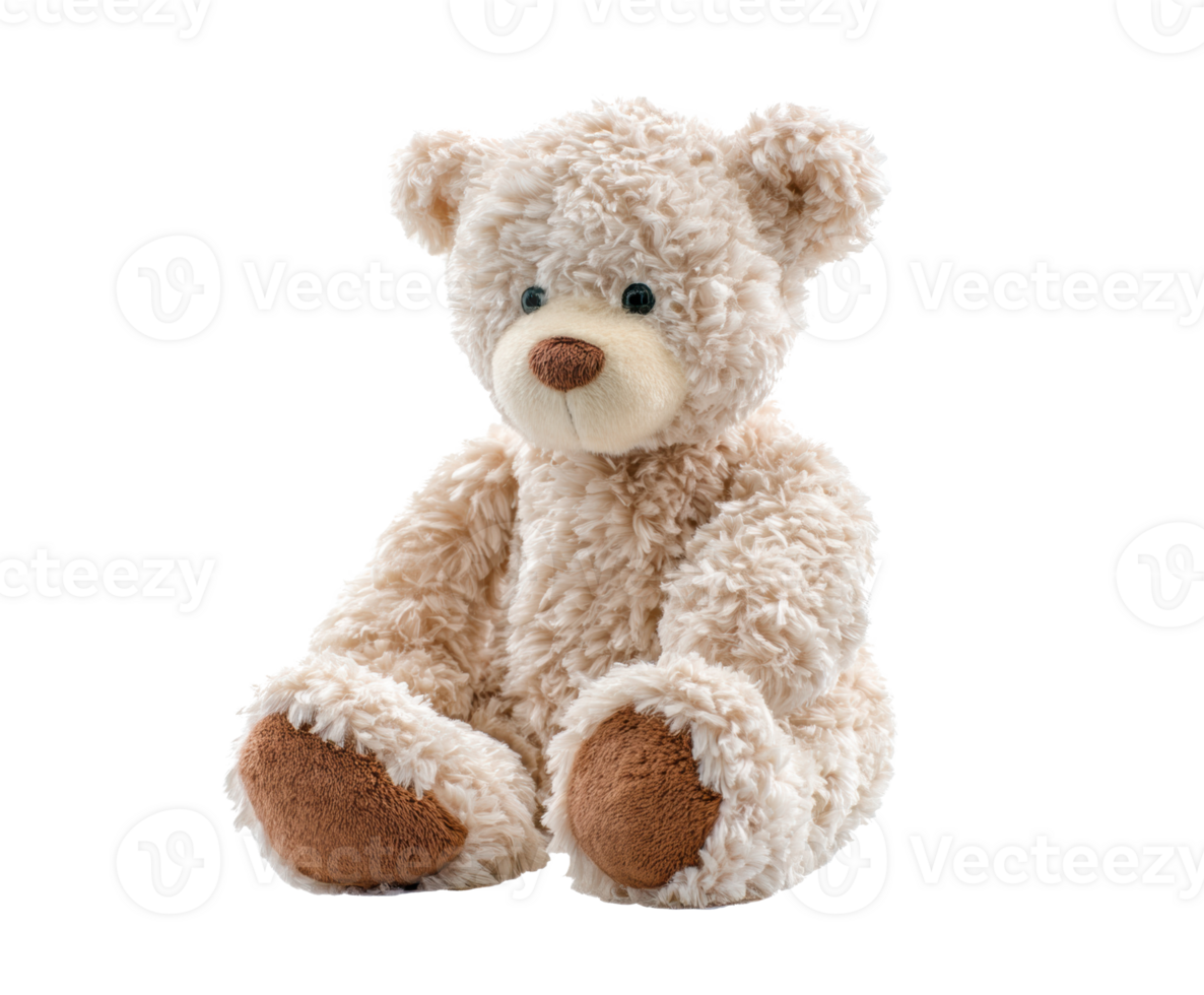 Cute plush teddy bear for children play and decor png
